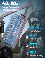 Duotts S26 48V Double Moteur Vélo Électrique Pneus Larges Tout-Terrain avec Batterie, VTT Hybride pour Adulte – Entrepôts UE UK