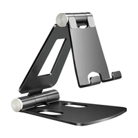 Support de téléphone portable réglable avec logo personnalisé, étanche, universel, pliable, en alliage d'aluminium, support de tablette PC flexible, anti-fuite