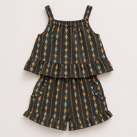 Bohemian Style Set Groothandel Baby Kledingsets Zomer Katoen Mouwloos Top + Shorts voor Peutermeisjes Sets