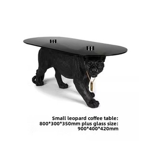 Nuovo Arrivo GEDO: <span class=keywords><strong>Tavolino</strong></span> da Caffè Minimalista Irregolare con Design Leopardato in <span class=keywords><strong>Vetro</strong></span> per <span class=keywords><strong>Soggiorno</strong></span> - Product Image 6