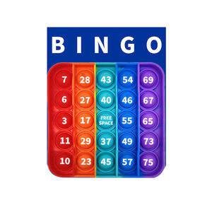 Carte de <span class=keywords><strong>Bingo</strong></span> en caoutchouc de Silicone, Push it Popit <span class=keywords><strong>Pop</strong></span> Bubble Fidget pas besoin de puces, des couleurs et des formes personnalisées sont disponibles - Product Image 2