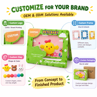 Kit de Cadres Photo en Carton DIY Éducatifs en Argile à Séchage à l'Air Pas Cher pour Écoles, Jouets de Modelage Colorés avec Logo Personnalisé