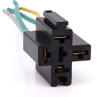 Toptan 4Pin 4 Önceden Kablolu 12V 40 Amper SPST Tek Kutuplu Tek Açma-Kapama Bosch Tipi Araba Kamyon Röle Soket Kablo Demeti