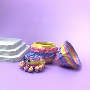 Set di Uova di Ragno Rosa Stampate in 3D - Scultura Decorativa Moderna di Metà Secolo per Halloween, Laurea e Pasqua con Articolazioni Mobili - Product Image 2
