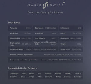 <span class=keywords><strong>Scan</strong></span> <span class=keywords><strong>3D</strong></span> Portable pratique et de haute précision <span class=keywords><strong>SENSE</strong></span> Pro coloré - Product Image 3