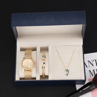 Caixa de presente com colar joias, caixa de presente com pulseira rosa dourada