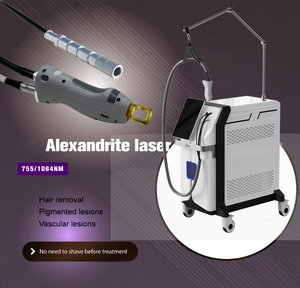 Alexandrite เครื่องเลเซอร์กำจัดขน4000W พลังงานสูงชีพจร755nm และ1064nm แท่งเลเซอร์อ่อนโยน ND <span class=keywords><strong>YAG</strong></span> - Product Image 1