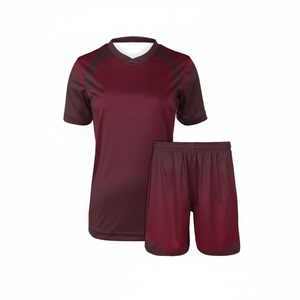Uniformes de fútbol femenino, camiseta de entrenamiento con cuello en V y pantalones cortos con nombre personalizado y número impreso, conjunto de uniforme de camiseta de fútbol para mujer - Product Image 1