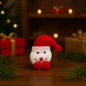 Ilan Snowman Christmas Ornament 8x10mm Red Hat <b>Decorative</b> Adornment - Product Image 2