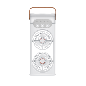 Ventilatore da Esterno 2026 di Tendenza, Alimentato Tramite USB, Ricaricabile, a Doppia Testa, Tre Velocità, <span class=keywords><strong>con</strong></span> <span class=keywords><strong>Telecomando</strong></span>, Oscillante, Umidificante e Nebulizzatore di Ghiaccio - Product Image 2