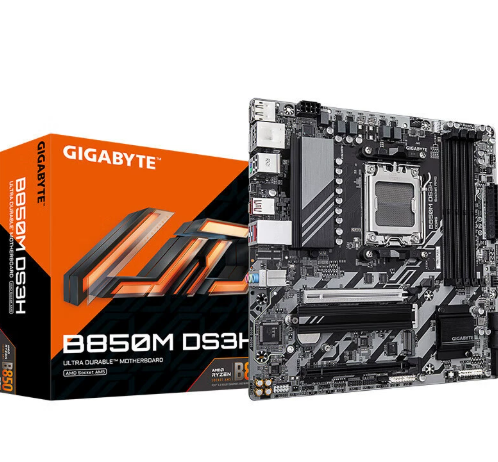 New B850M DS3H DDR5 Desktop Motherboard for CPU AM5 9600X/9700X ATX Form Factor Double Memory Channel