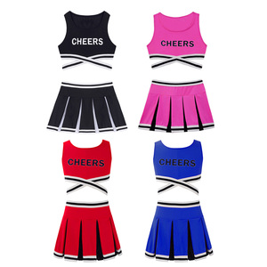 4-14 2 uds. Conjunto de chaleco y falda de baile para niñas y niños Proveedores de ropa de actuación al aire libre para competición deportiva de baile de Jazz moderno - Product Image 2