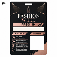Badge ID Personalizzato in PVC RFID NFC con Cordino Stampato a Sublimazione per Settimana della Moda ed Eventi
