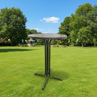 Table de cocktail et de repas 31 pouces, style ferme, pour bars, mariages, événements, extérieur, lieux contemporains, hôtels, pliable, durable, structure en fer, résine