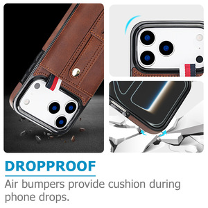 Funda Cartera con Tarjetero y Soporte para <span class=keywords><strong>iPhone</strong></span> 17 Pro Max, Funda de Cuero Sintético de Lujo con Soporte para Teléfono Móvil para <span class=keywords><strong>iPhone</strong></span> 14 15 16 17 Pro Max - Product Image 3