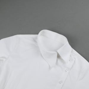 Camicie da Donna di Alta Qualità Personalizzabili con Colletto Asimmetrico e Abbottonatura Laterale a Maniche Lunghe - Product Image 3