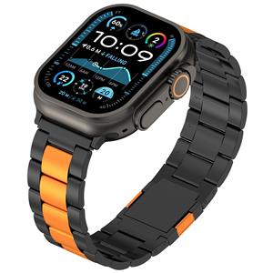 <span class=keywords><strong>Bracelet</strong></span> de montre en titane de luxe pour <span class=keywords><strong>Apple</strong></span> <span class=keywords><strong>Watch</strong></span> Band Ultra 1/2 <span class=keywords><strong>Bracelet</strong></span> pour 49 mm et 46 mm IWatch 10 <span class=keywords><strong>Bracelet</strong></span> magnétique noir - Product Image 2