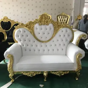 Ultimo comodo divano king throne di lusso con struttura in legno reale king and queen trone chair wedding king throne chair sofa rental