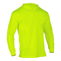 Chemise de travail respirante en polyester à manches longues, maille à œil d'oiseau 170 GSM, anti-humidité, avec logo personnalisable