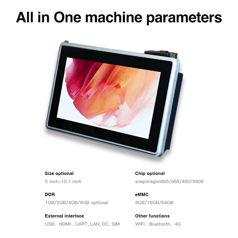 5 7 8 10.1 inci Qualcomm industrial semua dalam satu mesin dengan sistem Android untuk peralatan obat