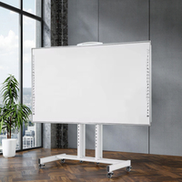 Pizarra blanca de metal inteligente interactiva multitáctil de 86 pulgadas, todo en uno para aulas escolares con sistema dual, al mejor precio de la semana, a la moda, a la moda