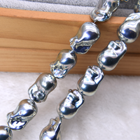 Stock en gros de perles d'imitation baroques de grande taille, forme irrégulière, qualité A, en coquille blanche et grise pour la fabrication de bijoux
