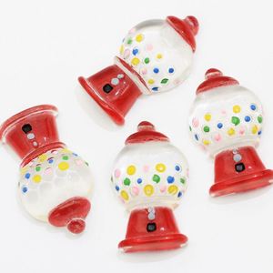 Vendita in fabbrica simpatici cabochon con retro piatto in resina rosso <span class=keywords><strong>rosa</strong></span> Gumball macchina per gioielli fornisce collane di orecchini con <span class=keywords><strong>perline</strong></span> acriliche sciolte - Product Image 3