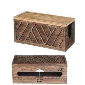 Wall Mounted Bathroom Tissue Holder Rectangular Wood <b>Paper</b> Roll Box For Bathroom <b>Kitchen</b> Bedroom Storage - Product Image 5