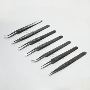 Pince à épiler professionnelle en acier inoxydable antistatique avec pointe en fibre pour les sourcils - Product Image 6