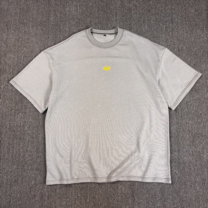 T-shirt in Cotone French Terry di Alta Qualità per Uomo, <span class=keywords><strong>Stampa</strong></span> <span class=keywords><strong>su</strong></span> Richiesta, Ricamo, Maglietta Oversize Personalizzata - Product Image 1