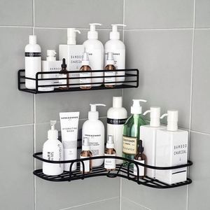 Étagère murale triangulaire sans perçage pour cuisine, organisateur de maquillage à un seul niveau, accessoires de salle de bain - Product Image 4