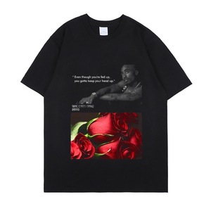 Spedizione Gratuita T-shirt da Uomo con Stampa Rapper alla Moda, Stampa Digitale 3D R.I.P, Oversize in Maglia a Maniche Corte Casual - Product Image 4