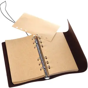 Caderno de couro pu personalizado de 18 anos, jornal vintage, viajante, papel de papelão, nota, livro, diário, com folhas