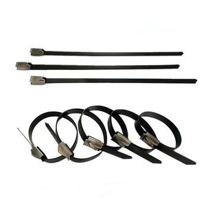 روابط الكابلات المغلفة بالبلاستيك الشد الذاتي إغلاق العلاقات بسحاب عالي فولاذ مقاوم للصدأ * من من من من من الفولاذ المقاوم للصدأ - Product Image 5