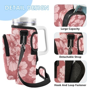 Bolsa Portabotellas de Agua Personalizada Hawaiana de 40 oz, Funda Deportiva para Vaso, Portavasos Portátil con Correa de Hombro Ajustable - Product Image 3