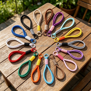 Nuevo Diseño, Cordón Trenzado Colorido, Correa Corta para Teléfono, Anillo para Llaves, Correa de Muñeca Desmontable Antipérdida, Llavero, Correas para Teléfono Móvil - Product Image 1