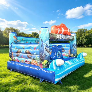 Château gonflable sur le thème <span class=keywords><strong>de</strong></span> l'Ocean Park pour enfants et adultes, <span class=keywords><strong>maison</strong></span> <span class=keywords><strong>de</strong></span> saut pour divertissement intérieur et extérieur - Product Image 2