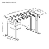 Bureau électrique ergonomique et intelligent à hauteur réglable pour bureau à domicile, 250kg, 4 moteurs, table d'ordinateur debout à quatre pieds.