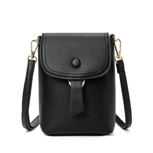 Wholesale High Quality Women's <b>Soft</b> PU Mobile Phone <b>Bag</b> with Zipper Closure Short Length Anti-Theft Feature Polyester Lining - Product Image 1