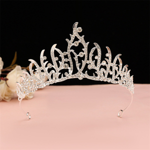 Blanc argent herbe forme strass <span class=keywords><strong>mariage</strong></span> <span class=keywords><strong>cheveux</strong></span> accessoires luxe diamant cristal <span class=keywords><strong>broche</strong></span> pour mariée alliage élégant cristal mariée - Product Image 1