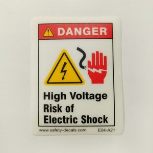 Etiqueta Adhesiva de Seguridad con Advertencia de Peligro de Alto Voltaje y Descarga Eléctrica para Máquinas Industriales, Seguridad en el Lugar de Trabajo, Resistente al Agua y a los Arañazos - Product Image 1