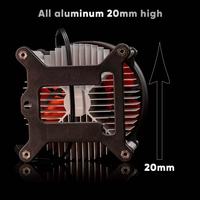 Refroidisseur de processeur pour ordinateur de bureau Jungle Leopard TX910 avec dissipateur thermique en aluminium à filetage verrouillable 115x