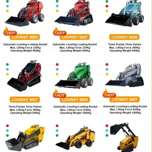 10% OFF Factory Prices China High Efficiency Logway Wheel Track Mini Skid Steer Loader For Sale