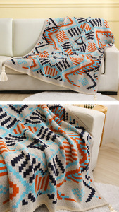 Châle tricoté Ukulélé de style bohème de luxe léger nouvelle couverture aérienne pour la climatisation pour la couverture de sieste de canapé - Product Image 2