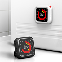 Timer Digital Visual Magnetik Isi Ulang untuk Dapur, Penghitung Waktu Mundur Pomodoro, Kubus Menit/Jam, Timer Fokus Belajar Anak