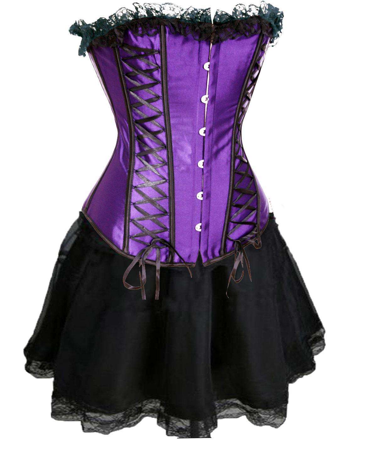 Costume Vittoriano Burlesque Corsetto Donna BJMAND Overbust - Vittoriano Con Gonna Tutu Burlesque Bustier Con Gonna - Foto 9