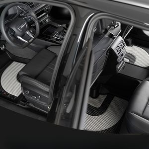 Alfombrilla de coche de cuero LICHI con logotipo de aleación personalizado moldeada por inyección de doble color TPE 4 Uds almohadilla de pie de coche para <span class=keywords><strong>Audi</strong></span> <span class=keywords><strong>Q5</strong></span> - Product Image 3