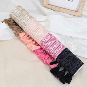 Handmade Custom Design 3D Texts Name Letters Embroidery Tassel Bracelet Woven Friendship Gift Braided Fashion Bangles - Product Image 6