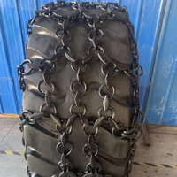 Cadena de Protección para Neumáticos de Tractor Agrícola de Acero, Cadena para Nieve, Cadena de Protección para Neumáticos de Cargadora de Ruedas