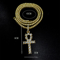Western Belief Hip Hop Bijoux Pendentif Croix Diamant Collier De Mode Chaînes Collier De Diamantes Cruzados